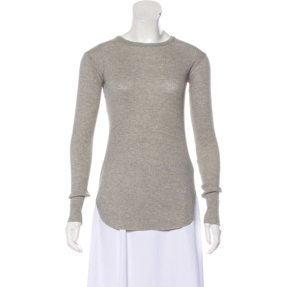 Helmut Lang - rib ribbed long sleeve t shirt sweater top - size XS